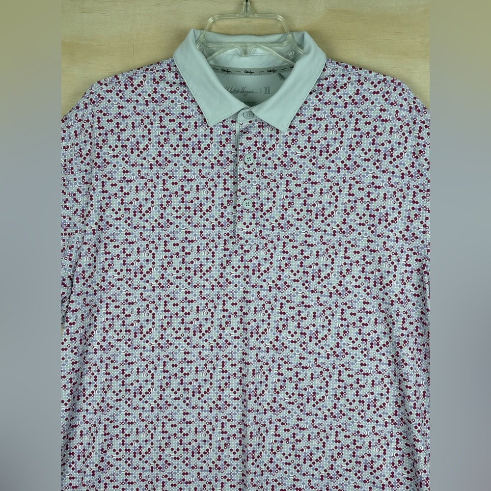 Walter Hagen Performance 11 Polo Men’s  Size Large Purple Blue Geometric Print